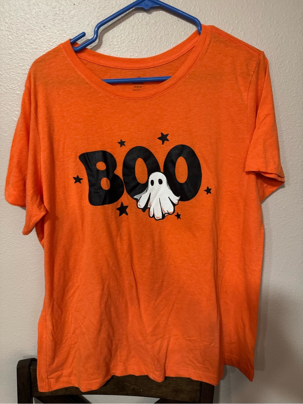 Women's Orange 'BOO' Short Sleeve Graphic Tee